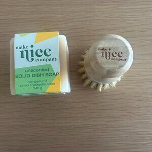 Make Nice - Solid Dish Soap + Brush